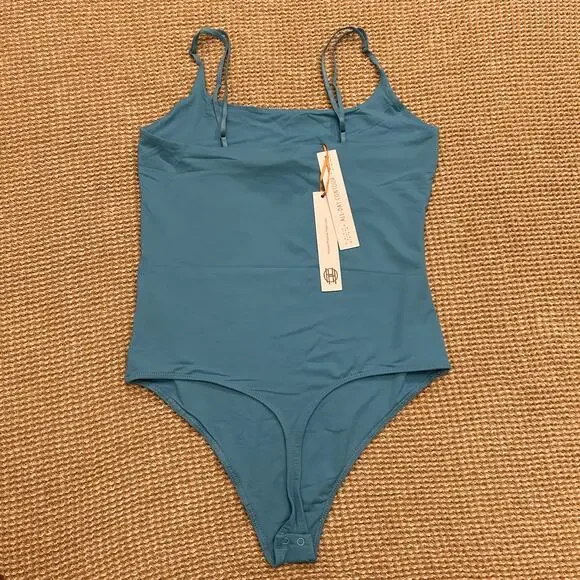 House of Harlow 1960 All Day Contour Bodysuit - L - Blue - Picture 2 of 12
